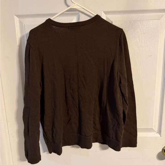 CJ Banks Brown Cardigan with Floral Embroidery - Picture 2 of 2